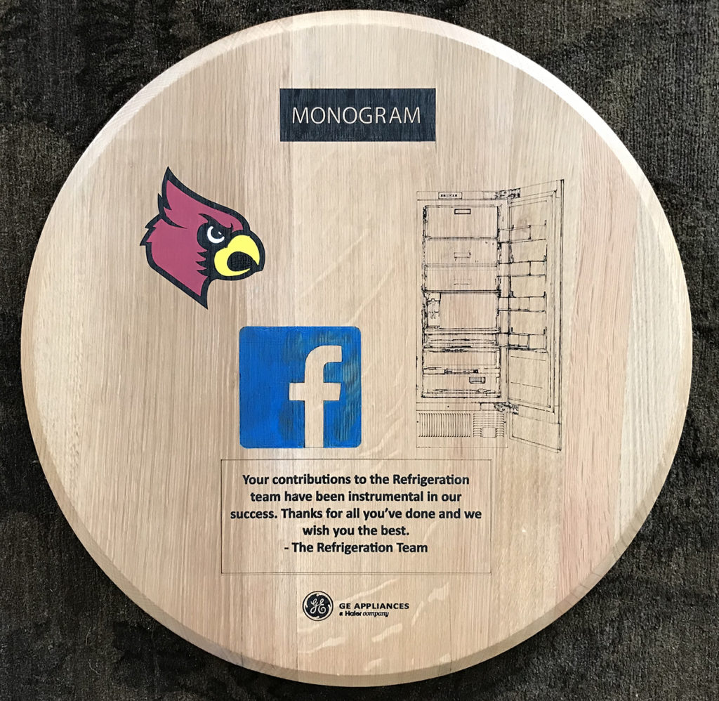 Louisville Cardinals Barrel Head Sign 